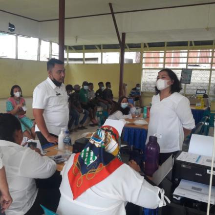 Pelaksanaan Vaksinasi Covid-19 Dosis 1 Di Desa Kuta Parit Kecamatan Selesai Kabupaten Langkat